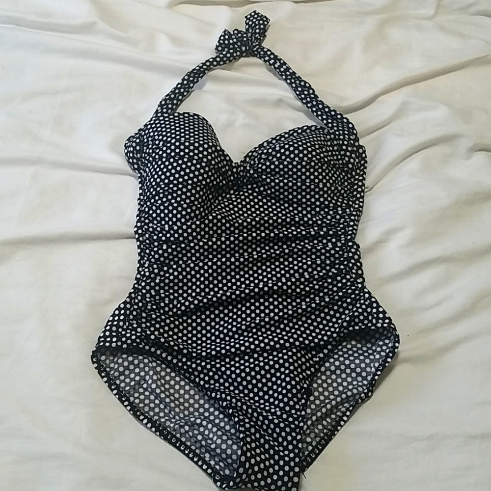 Magicsuit Black and White Polka Dot One-Piece Swimsuit